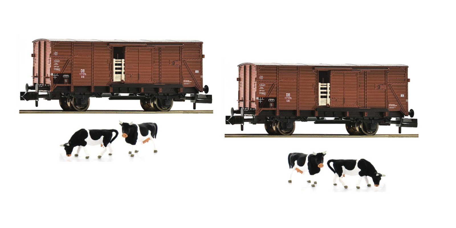 FL881804 - 2 piece set cattle wagons type G10, DB